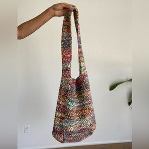 JOHNNY WAS multicolored crocheted bag